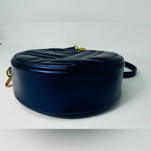 Michael Kors Women's Vivianne Canteen Quilted Leather Crossbody Bag Midnight - Picture 10 of 13